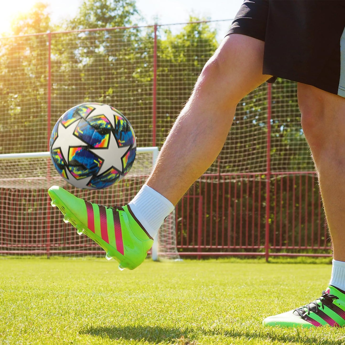 Clvsyh Pallone Da Calcio Champions, Pallone Da Calcio Di Dimensioni 5，Pallone Da Calcio Per Bambini E Adulti Con 1 Pompa Per Palloni, Regalo Di Compleanno Per Il Gioco E L'Allenamento