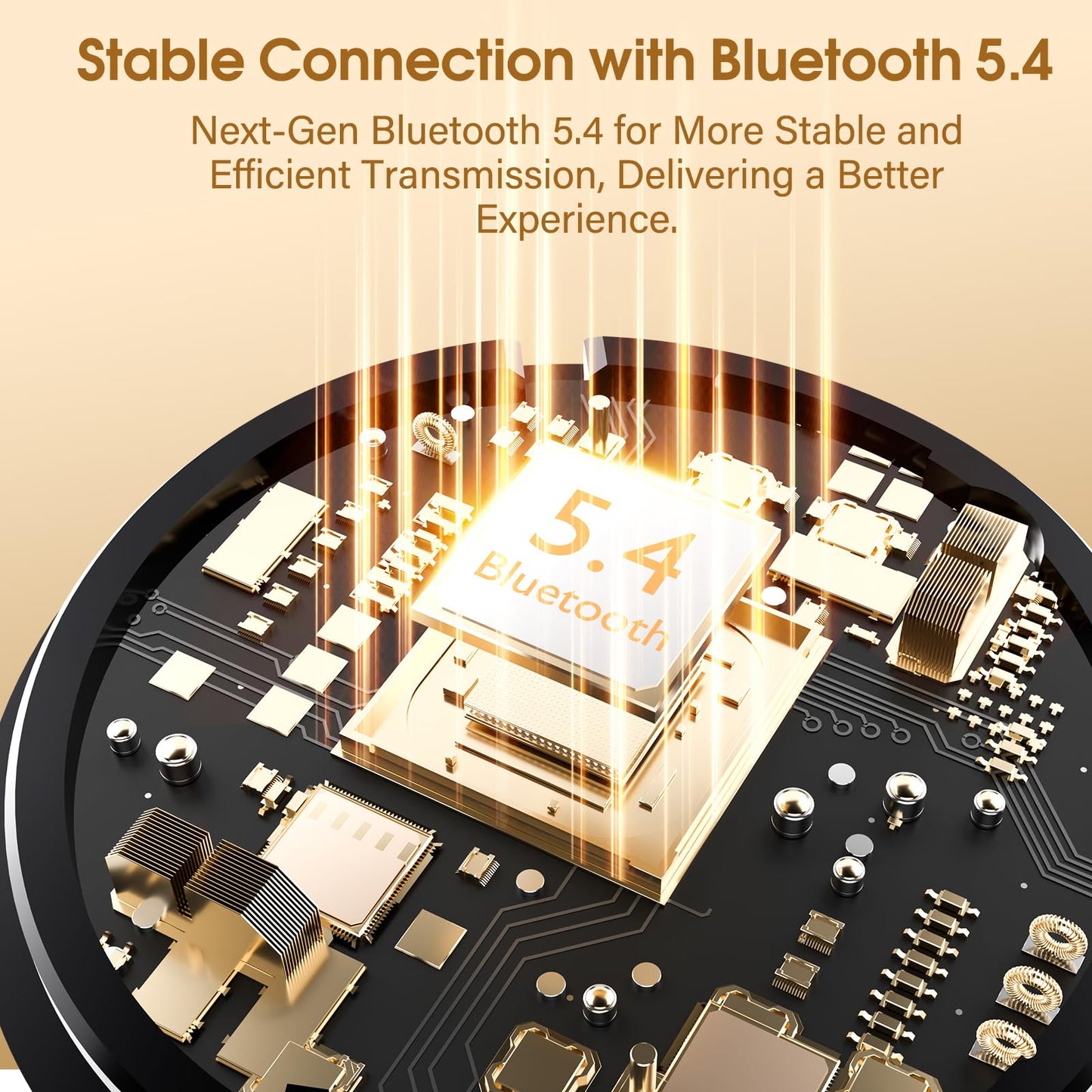 2026 Cuffie Bluetooth 5.4, Auricolari Bluetooth 45Ore, Cuffie Wireless In Ear HiFi Stereo cor LED Display, Cuffie Senza Fili Cancellazione Rumore, Cuffiette Sport IP7 Impermeabili, Headphones Nero