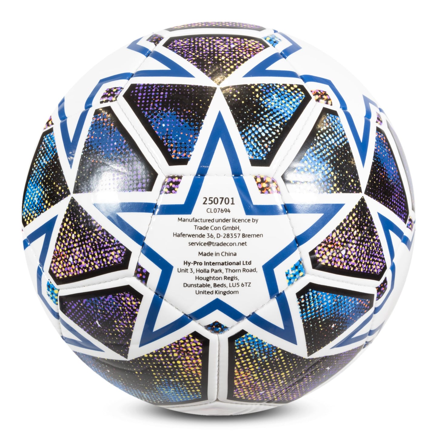 UEFA Champions League - Pallone da calcio, taglia 5, licenza ufficiale, allenamento, partita, merchandising, collezione per bambini e adulti, ottima idea regalo per calcio, bianco/blu/verde