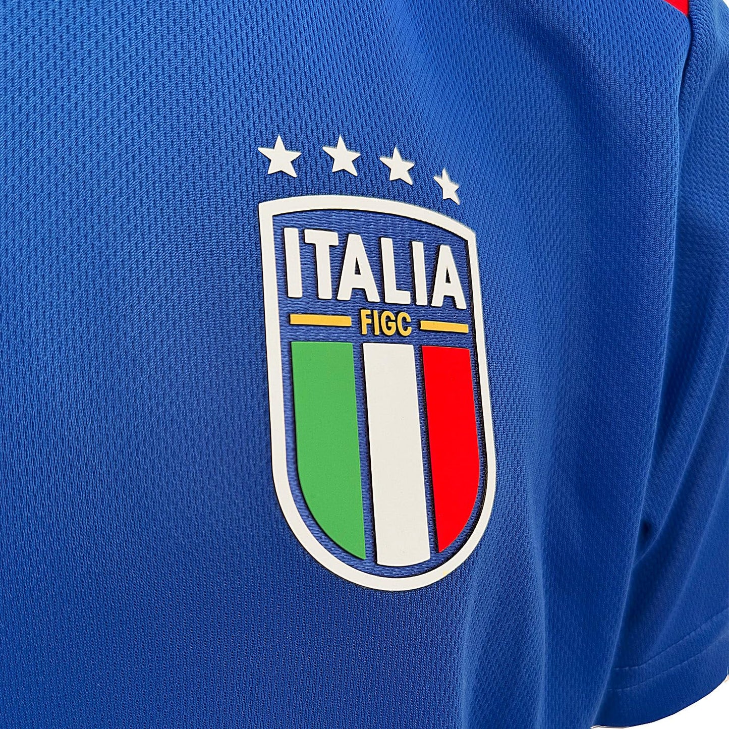 ITALIA FIGC Maglia Calcio Ufficiale. Maglietta Tecnica con vestibilità Regular per Uomo, Ragazzo e Bambino. 8 Anni